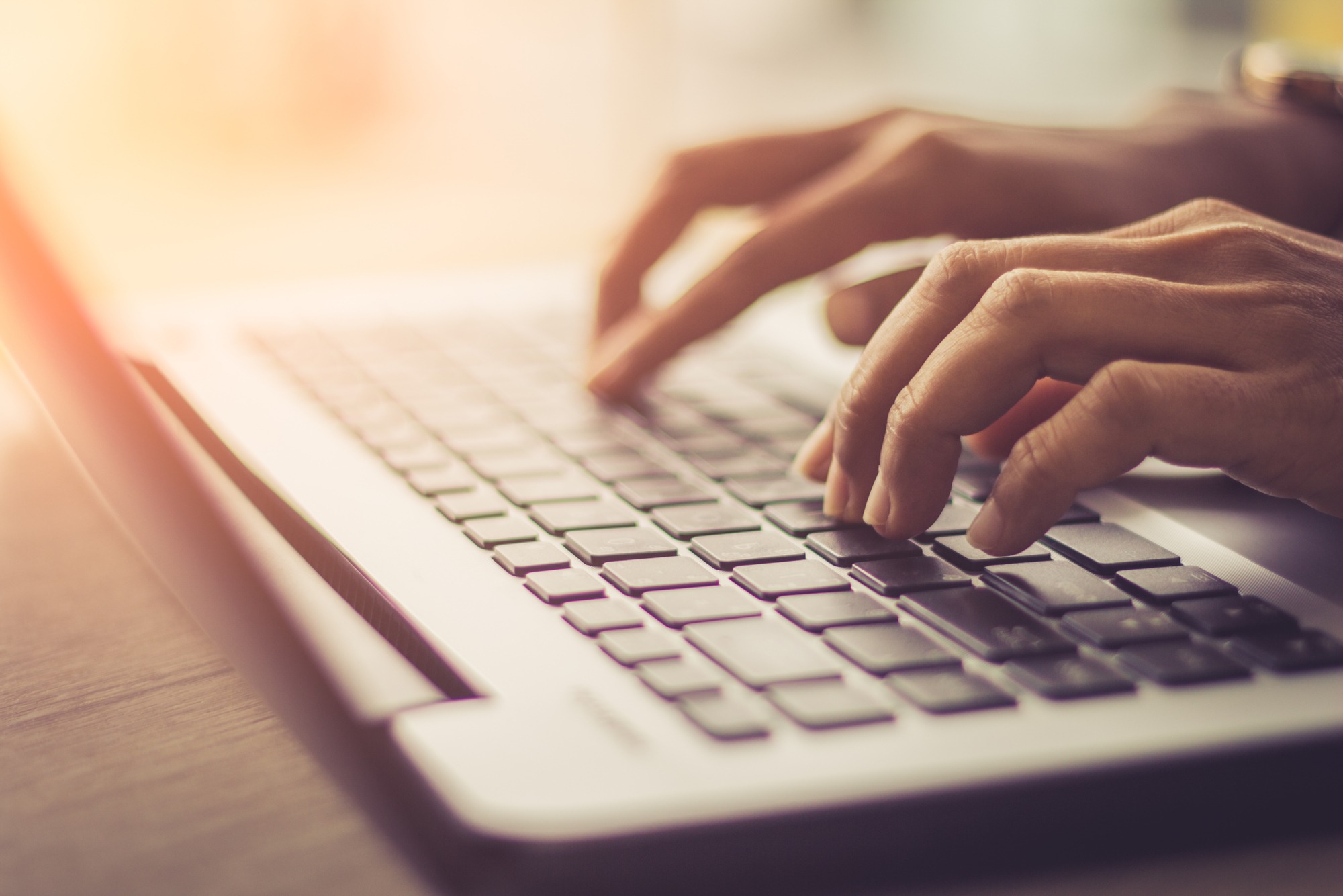 woman using laptop